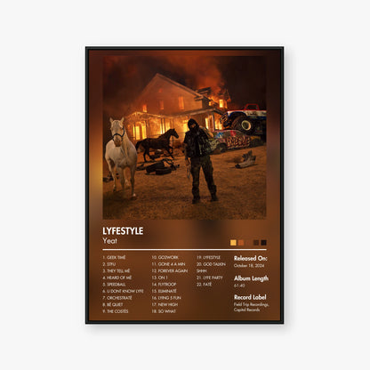 Yeat — LYFESTYLE Album Poster — Blur frame mockup