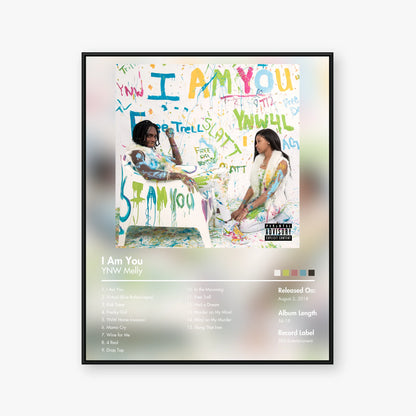 YNW Melly — I Am You Album Poster — Blur frame mockup