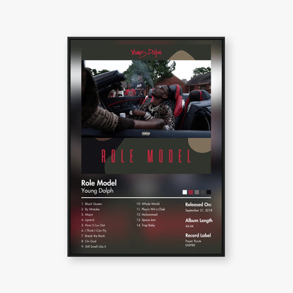 Young Dolph — Role Model Album Poster — Blur frame mockup
