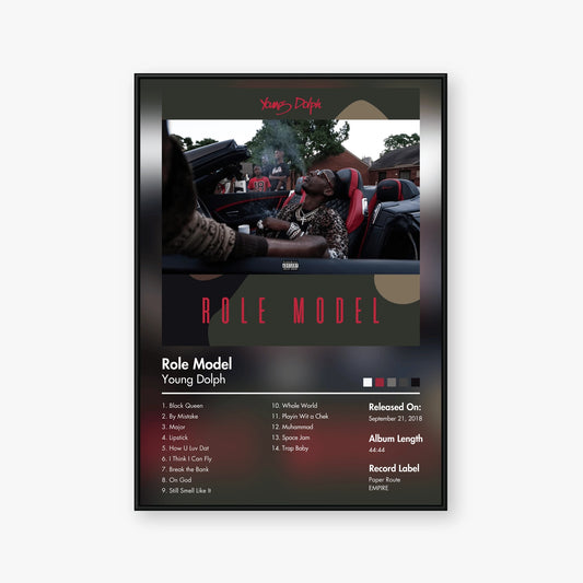 Young Dolph — Role Model Album Poster — Blur frame mockup