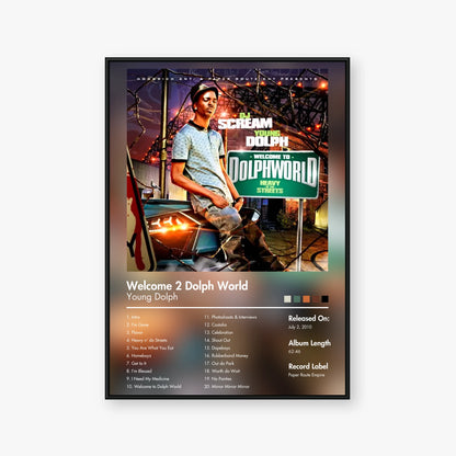 Young Dolph — Welcome 2 Dolph World Album Poster — Blur frame mockup
