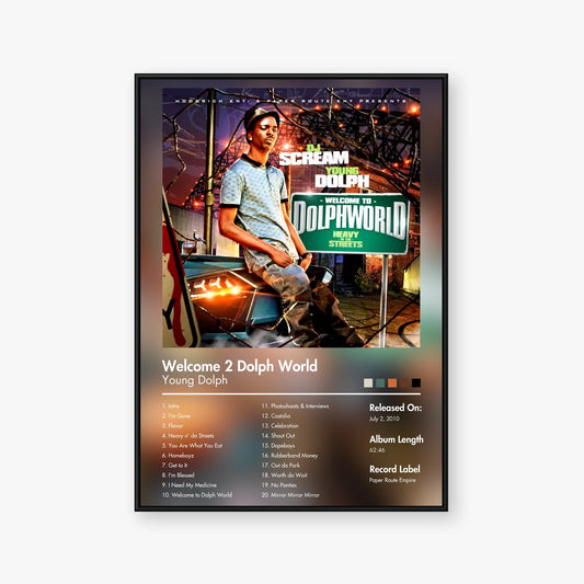 Young Dolph — Welcome 2 Dolph World Album Poster — Blur frame mockup