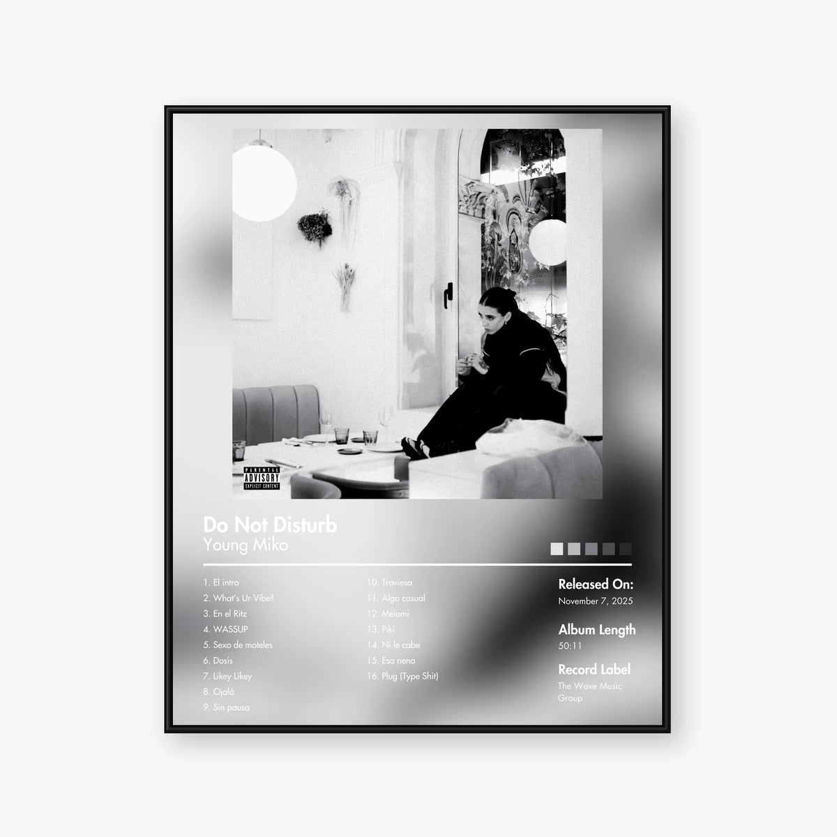 Young Miko — Do Not Disturb Album Poster — Blur frame mockup