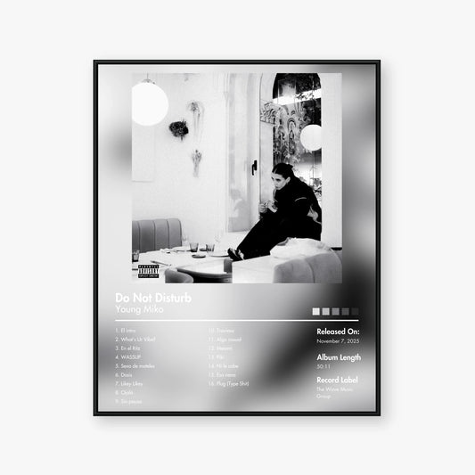 Young Miko — Do Not Disturb Album Poster — Blur frame mockup