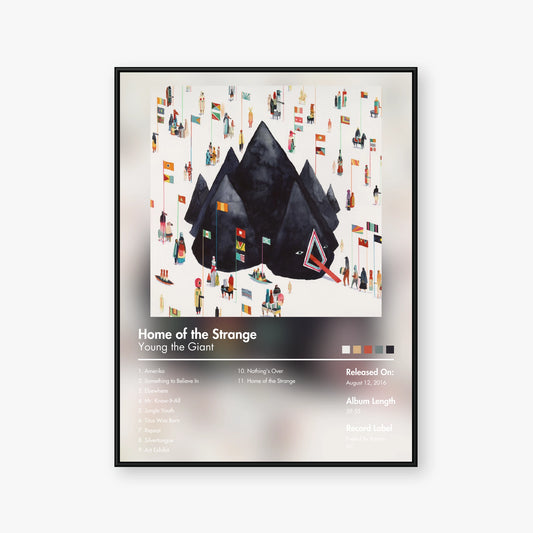 Young the Giant — Home of the Strange Album Poster — Blur frame mockup