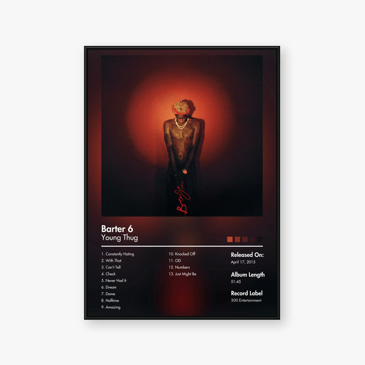 Young Thug — Barter 6 Album Poster — Blur frame mockup