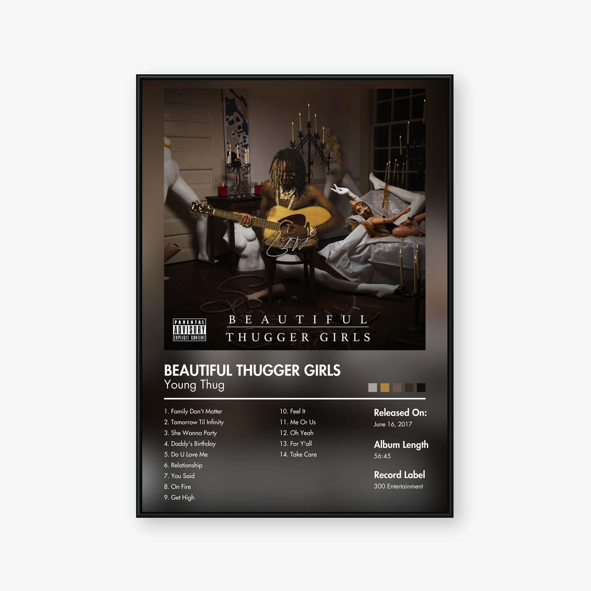 Young Thug — Beautiful Thugger Girls Album Poster — Blur frame mockup