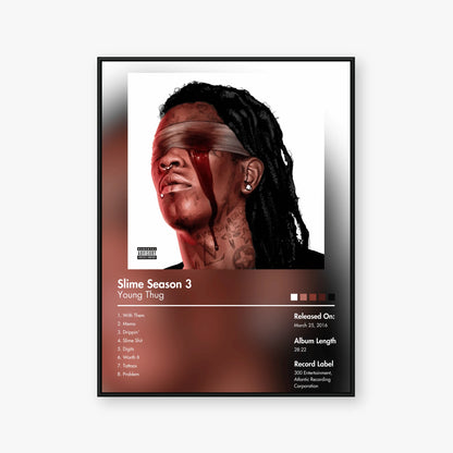 Young Thug — Slime Season 3 Album Poster — Blur frame mockup