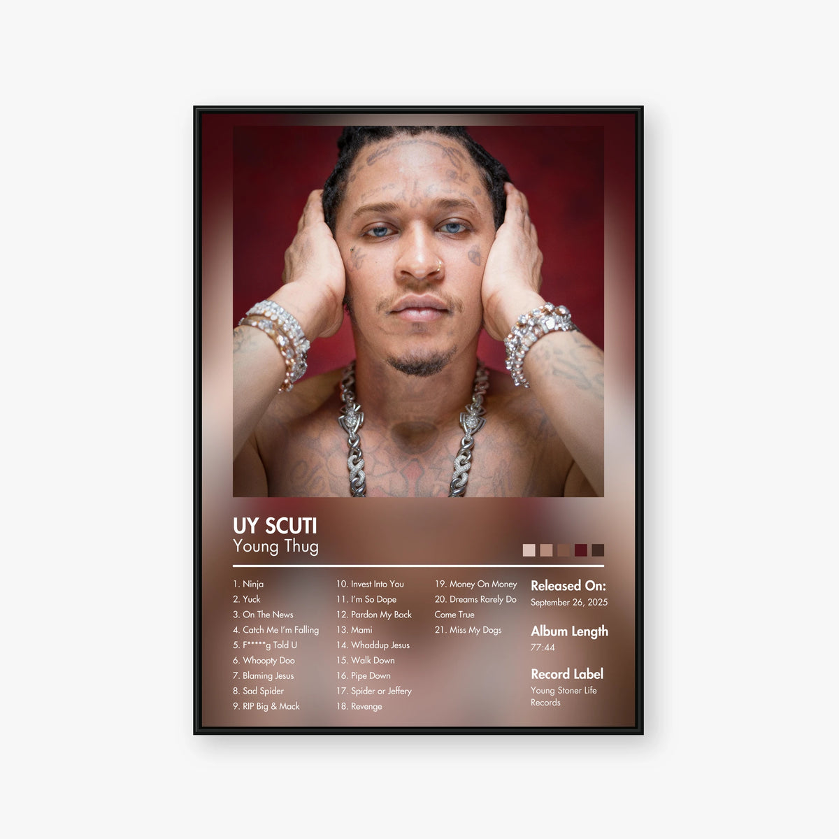 Young Thug — UY SCUTI Album Poster — Blur frame mockup