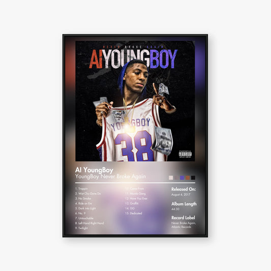 YoungBoy Never Broke Again — AI YoungBoy Album Poster — Blur frame mockup