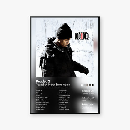 YoungBoy Never Broke Again — Decided 2 Album Poster — Blur frame mockup