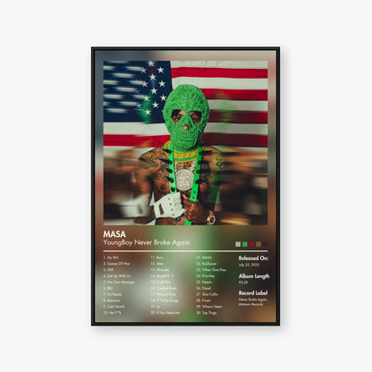 YoungBoy Never Broke Again — MASA Album Poster — Blur frame mockup