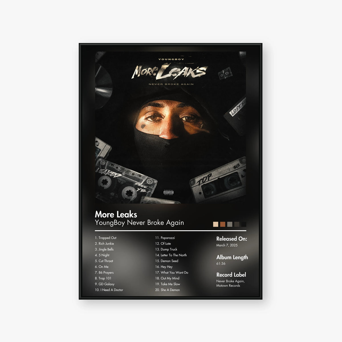 YoungBoy Never Broke Again — More Leaks Album Poster — Blur frame mockup