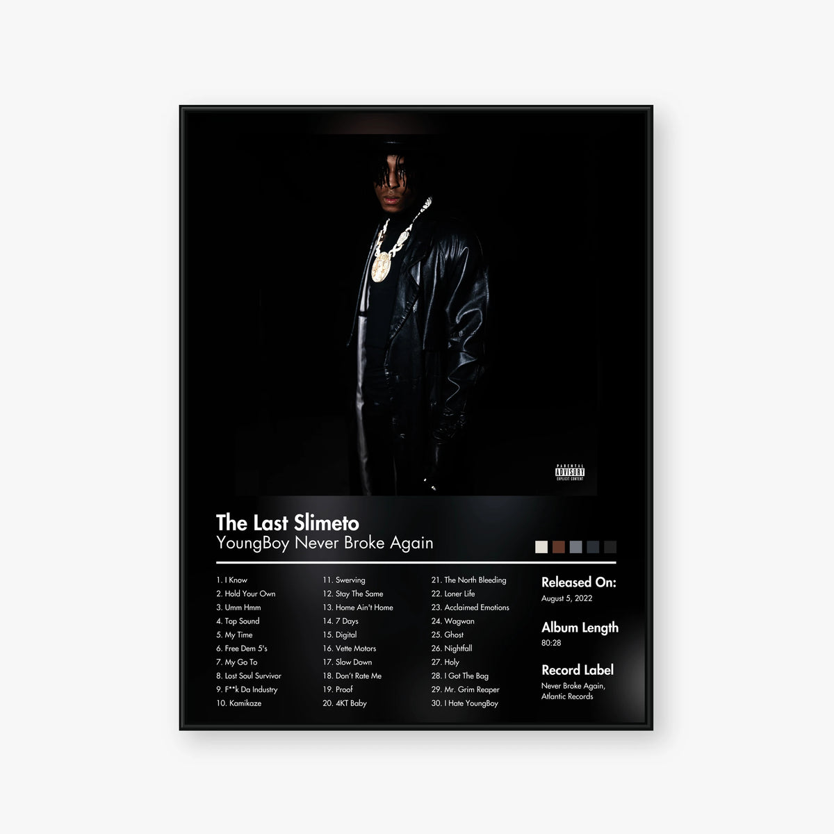 YoungBoy Never Broke Again — The Last Slimeto Album Poster — Blur frame mockup