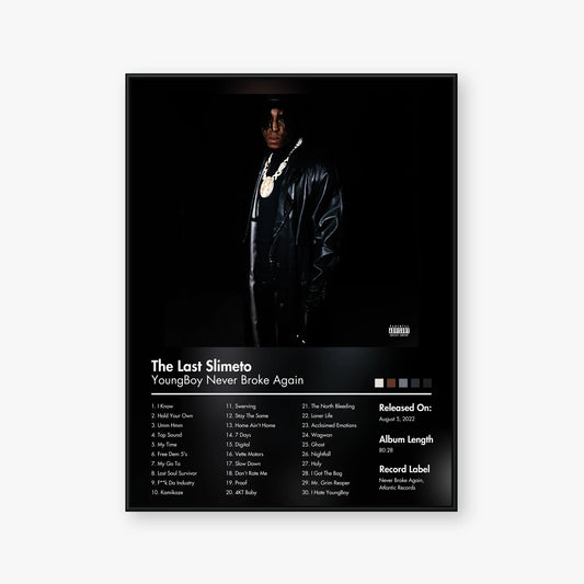 YoungBoy Never Broke Again — The Last Slimeto Album Poster — Blur frame mockup