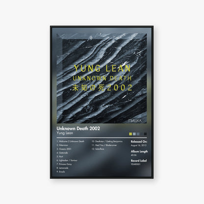 Yung Lean — Unknown Death 2002 Album Poster — Blur frame mockup