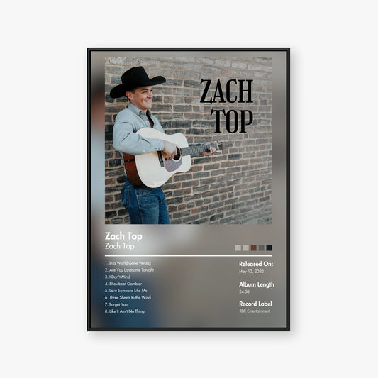 Zach Top — Zach Top Album Poster — Blur frame mockup