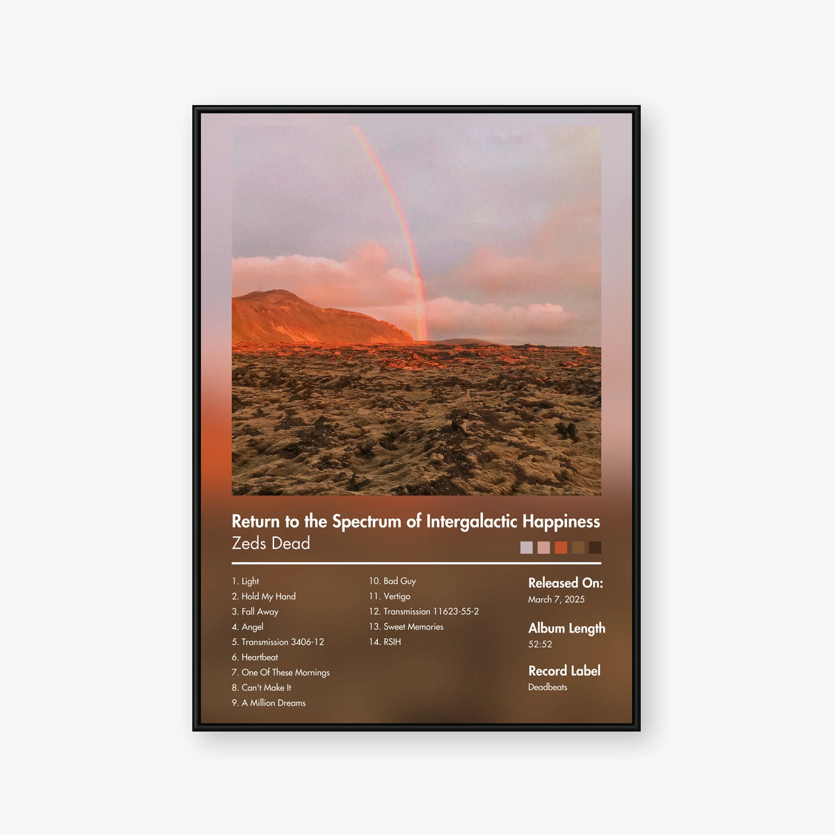 Zeds Dead — Return to the Spectrum of Intergalactic Happiness Album Poster — Blur frame mockup