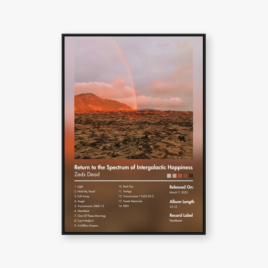 Zeds Dead — Return to the Spectrum of Intergalactic Happiness Album Poster — Blur frame mockup