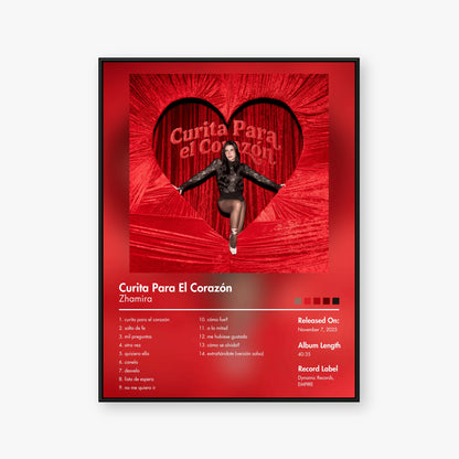 Zhamira — Curita Para El Corazón Album Poster — Blur frame mockup