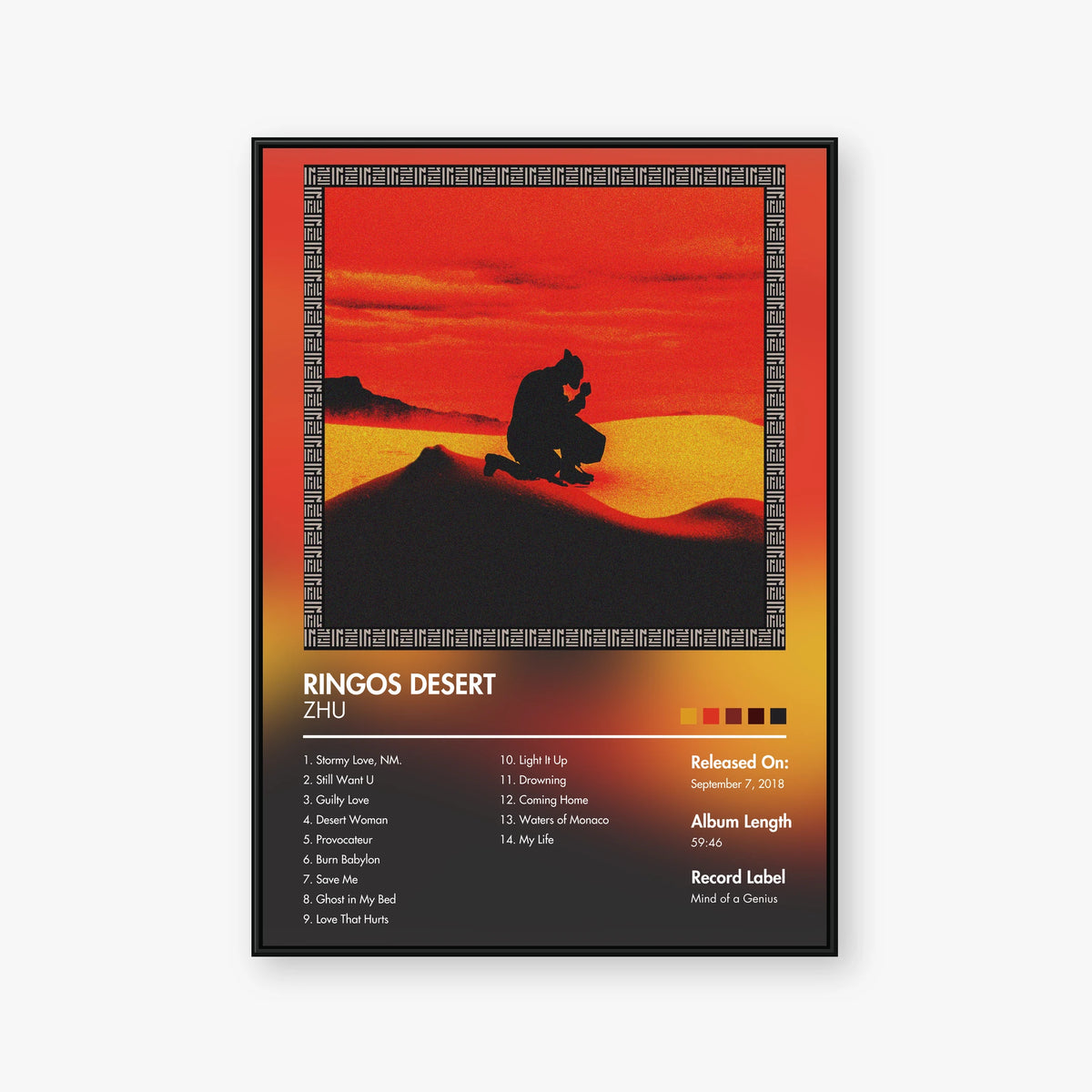 ZHU — Ringos Desert Album Poster — Blur frame mockup