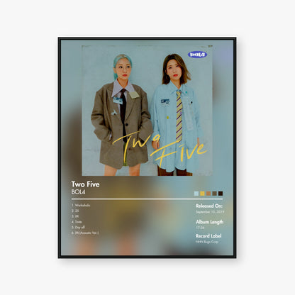 볼빨간사춘기 — Two Five Album Poster — Blur frame mockup