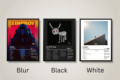 Choose Your Own Set of 3 Custom Album Posters