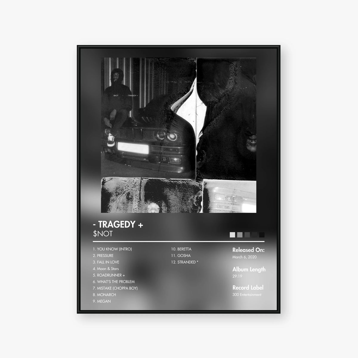 $NOT — - TRAGEDY + Album Poster — Blur frame mockup