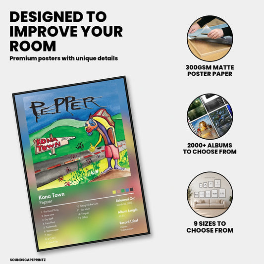 Pepper — Kona Town Album Poster — premium poster features