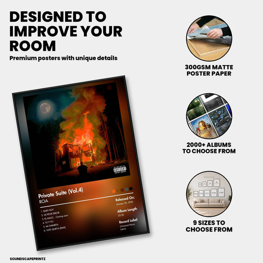 ROA — Private Suite (Vol. 4) Album Poster — premium poster features