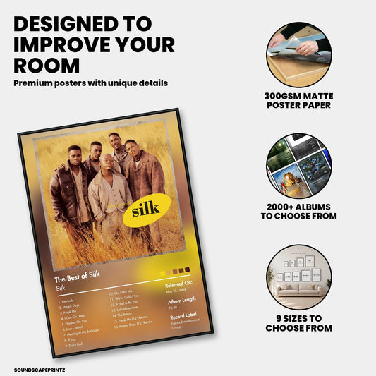 Silk — The Best of Silk Album Poster — premium poster features