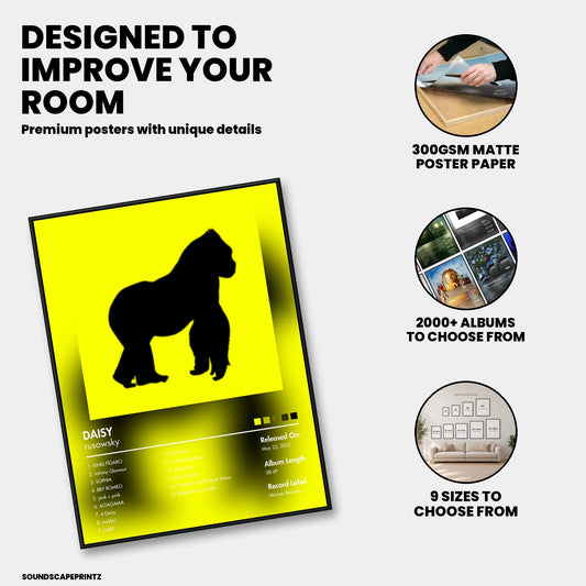 rusowsky — DAISY Album Poster — premium poster features