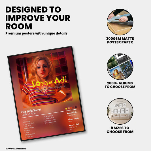 Lords of Acid — Our Little Secret Album Poster — premium poster features