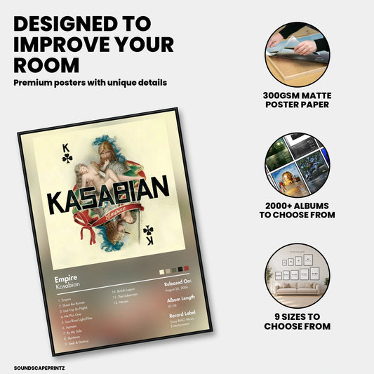 Kasabian — Empire Album Poster — premium poster features