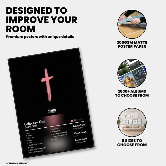 SAINt JHN — Collection One Album Poster — premium poster features