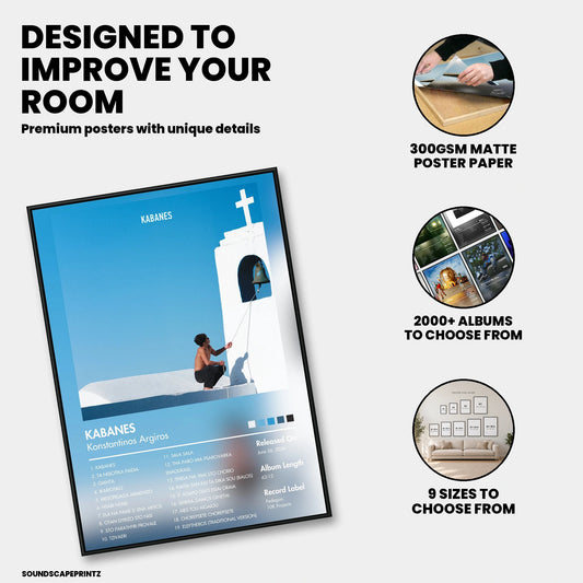Konstantinos Argiros — KABANES Album Poster — premium poster features