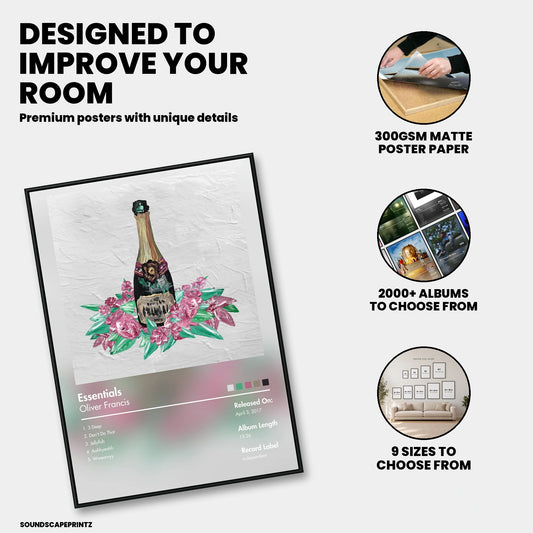 Oliver Francis — Essentials Album Poster — premium poster features