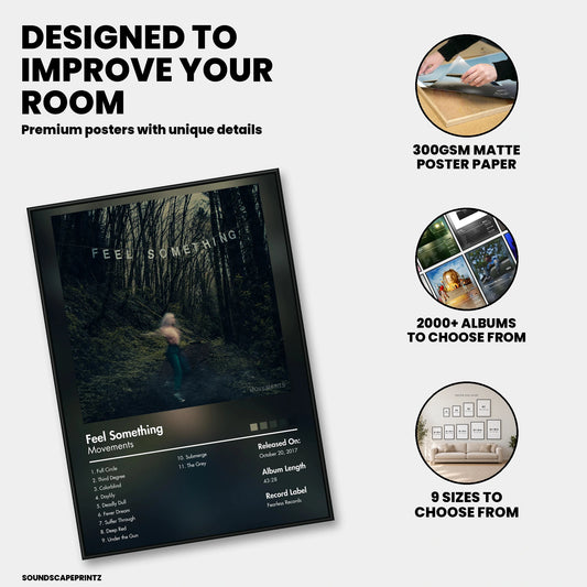 Movements — Feel Something Album Poster — premium poster features