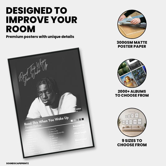 Sleepy Hallow — Read This When You Wake Up Album Poster — premium poster features
