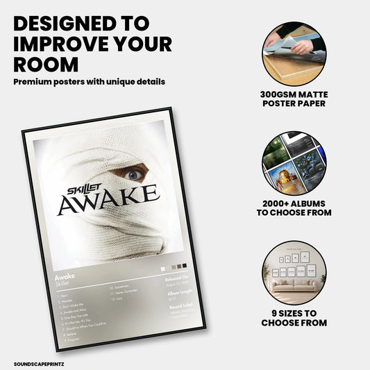 Skillet — Awake Album Poster — premium poster features