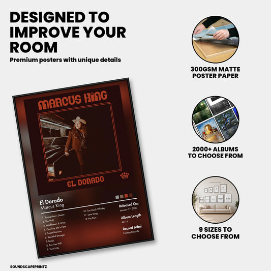 Marcus King — El Dorado Album Poster — premium poster features