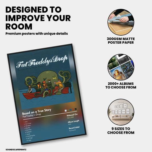 Fat Freddy’s Drop — Based on a True Story Album Poster — premium poster features