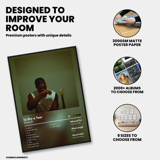 Khamari — To Dry a Tear Album Poster — premium poster features