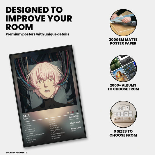 Tainy — DATA Album Poster — premium poster features