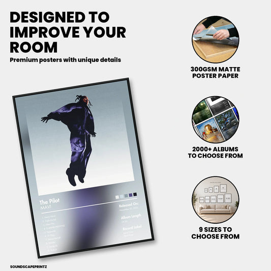 MAVI — The Pilot Album Poster — premium poster features
