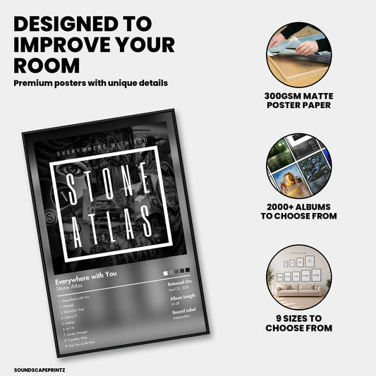 Stone Atlas — Everywhere with You Album Poster — premium poster features