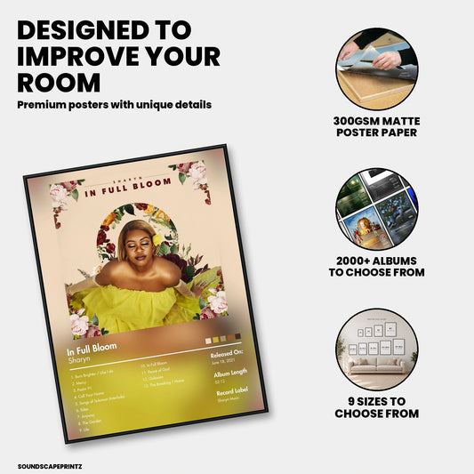 Sharyn — In Full Bloom Album Poster — premium poster features