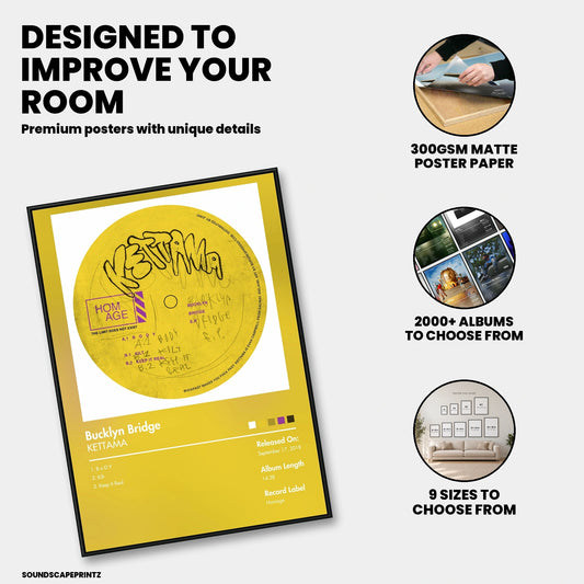 KETTAMA — Bucklyn Bridge Album Poster — premium poster features