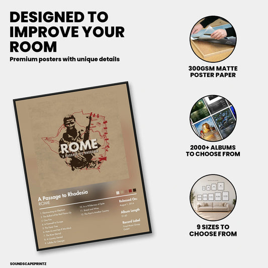 Rome — A Passage to Rhodesia Album Poster — premium poster features