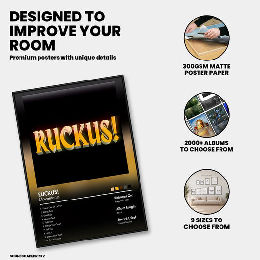 Movements — RUCKUS! Album Poster — premium poster features